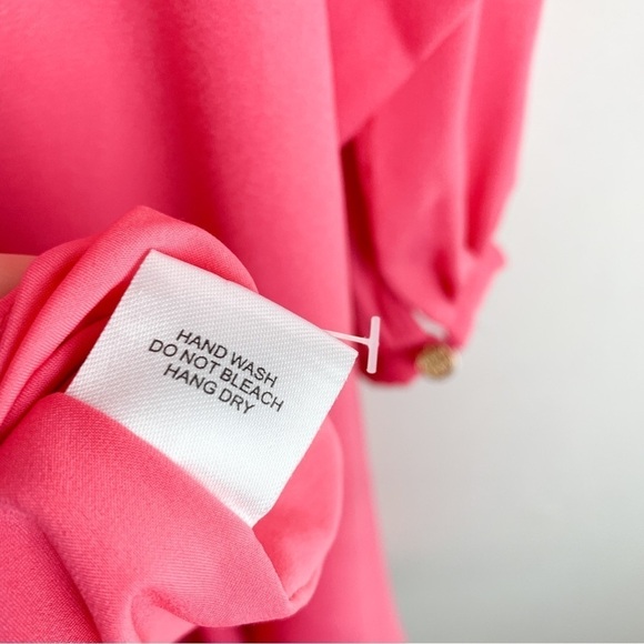 Emily McCarthy Pink Long Sleeve Flared Mini Dress Sz XS - Picture 13 of 16